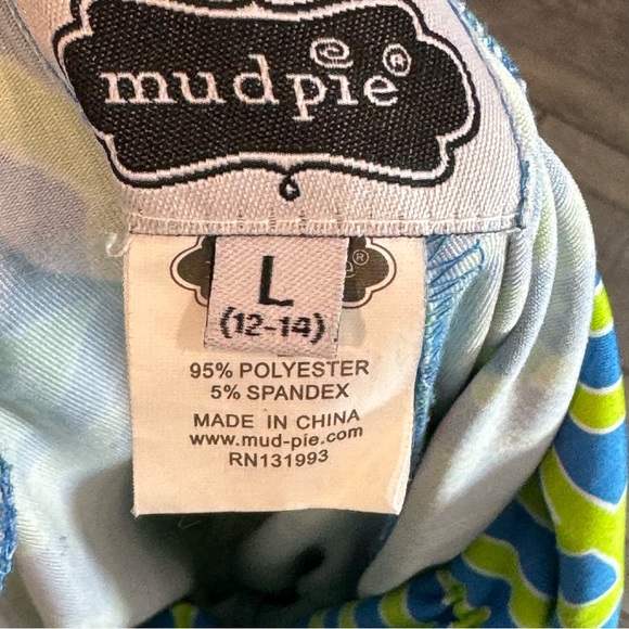 Mud Pie Harlow Geo Print High Waist Palazzo Wide Leg Pants Large - Picture 6 of 9